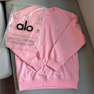 ALO Yoga Pink crew neck sweatshirt